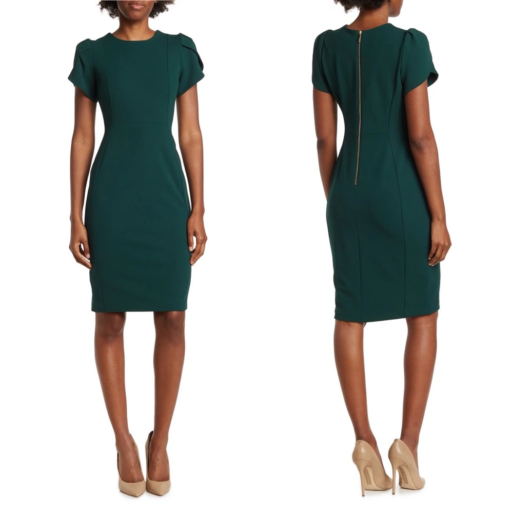 Calvin Klein Dark Green Dress - Size 6